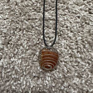 Orange Citrine Crystal Necklace